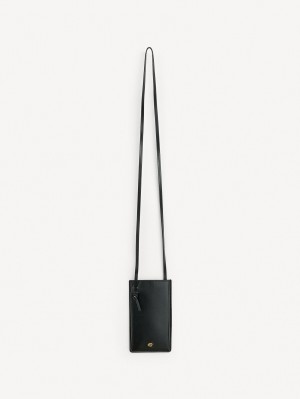 Autres Accessoires By Malene Birger Aya Leather Phone Pouch Noir | FR_BB19506