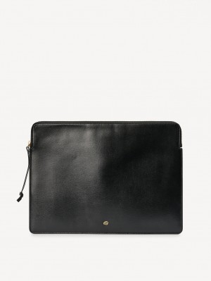 Autres Accessoires By Malene Birger Aya Leather Laptop Case Noir | FR_BB33242