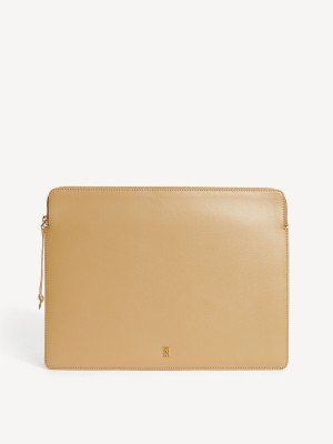Autres Accessoires By Malene Birger Aya Leather Laptop Case Sable | FR_BB64734