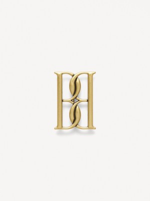 Autres Accessoires By Malene Birger Mono Small Gold-tone Brooch Doré | FR_BB78433