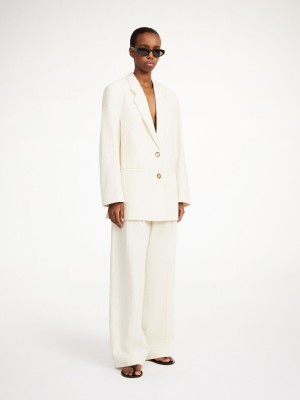 Blazer By Malene Birger Ophie Single-breasted Blanche | FR_BB95393