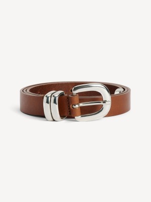 Ceintures By Malene Birger Zoilo Leather Marron Foncé | FR_BB22002