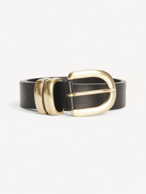 Ceintures By Malene Birger Zoira Leather Noir | FR_BB86813