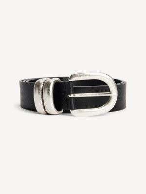 Ceintures By Malene Birger Zoira Leather Noir | FR_BB80695