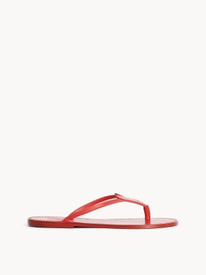 Chaussure By Malene Birger Ladina Leather Sandals Rouge | FR_BB18594