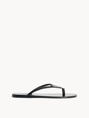Chaussure By Malene Birger Ladina Leather Sandals Noir | FR_BB66893