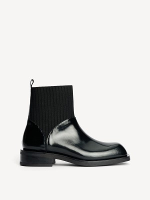 Chaussure By Malene Birger Perlla Leather Boots Noir | FR_BB52116