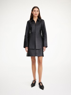 Chemises By Malene Birger Alleys Leather Noir | FR_BB18384