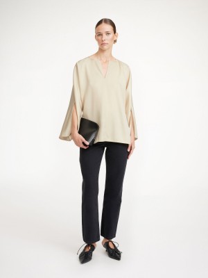 Chemises By Malene Birger Calias Tunic-style Blouse Blanche | FR_BB64612