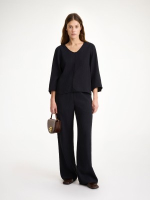 Chemises By Malene Birger Calyas Blouse Noir | FR_BB19310