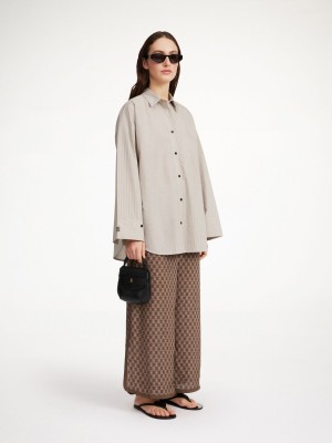 Chemises By Malene Birger Derris Organic Cotton Marron | FR_BB85556