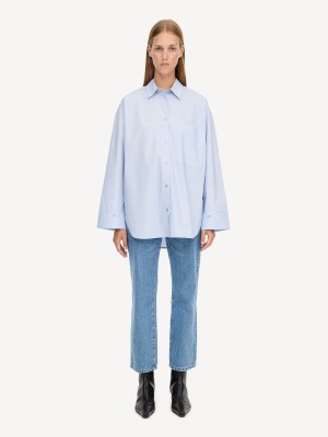 Chemises By Malene Birger Derris Organic Cotton Bleu | FR_BB46158