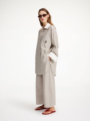 Chemises By Malene Birger Maye Organic Cotton Marron | FR_BB78461