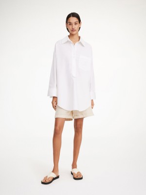Chemises By Malene Birger Maye Organic Cotton Blanche | FR_BB58692