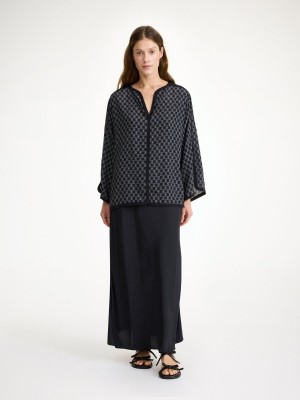 Chemises By Malene Birger Plazzo Blouse Mono lined 050 | FR_BB75287