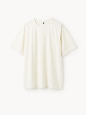 Hauts By Malene Birger Fayeh Organic Cotton T-shirt Blanche | FR_BB54029