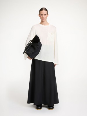 Hauts By Malene Birger Fayeh Oversized Longsleeve Blanche | FR_BB76212