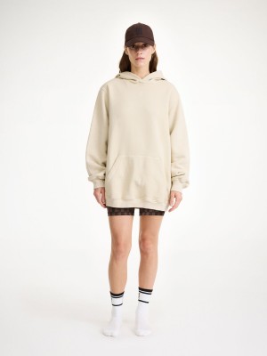 Hauts By Malene Birger Felipa Organic Cotton Hoodie Oyster Gray | FR_BB81930