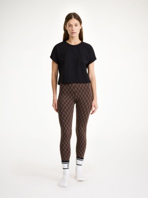 Hauts By Malene Birger Hedalia Organic Cotton T-shirt Noir | FR_BB81694