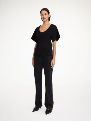 Hauts By Malene Birger Lunai T-shirt Noir | FR_BB39320