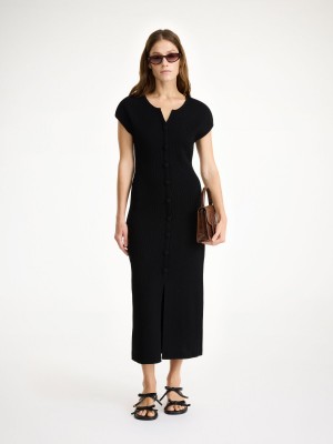 Knitwear By Malene Birger Bielas Maxi Dress Noir | FR_BB70634