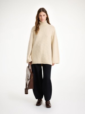 Knitwear By Malene Birger Charice Wool Sweater Oyster Gray | FR_BB22704