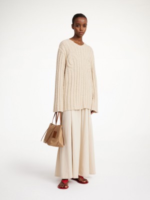 Knitwear By Malene Birger Cirra Ribbed Sweater Oyster Gray | FR_BB41363