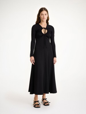 Knitwear By Malene Birger Deija Maxi Dress Noir | FR_BB43589