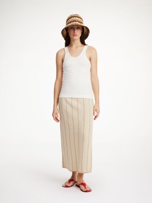 Knitwear By Malene Birger Hercula Maxi Skirt Oyster Gray | FR_BB42074
