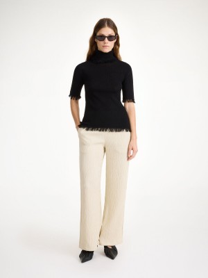 Knitwear By Malene Birger Jaxa Wool-blend Top Noir | FR_BB77556