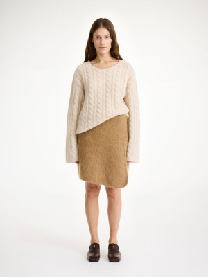 Knitwear By Malene Birger Krissah Mini Skirt Marron | FR_BB57621