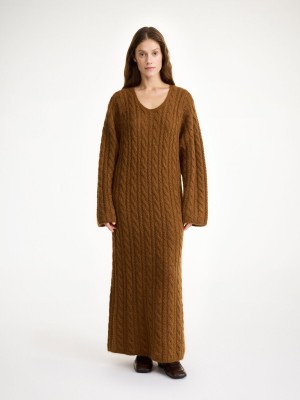 Knitwear By Malene Birger Lovella Maxi Dress Bison | FR_BB41172
