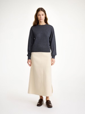 Knitwear By Malene Birger Mantea Merino Wool Sweater Grise | FR_BB31683