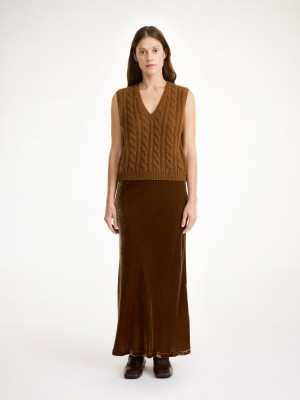 Knitwear By Malene Birger Simea Vest Bison | FR_BB53510