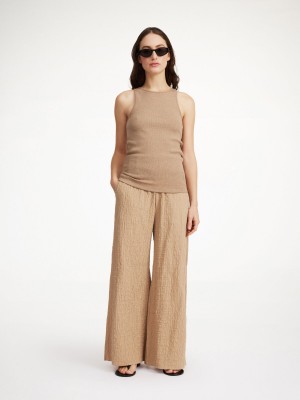 Pantalons By Malene Birger Campine Wide-leg Tannin | FR_BB32287
