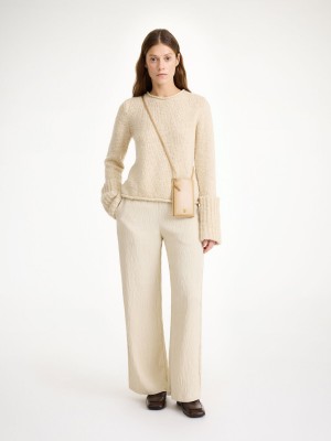 Pantalons By Malene Birger Darja Wide-leg Oyster Gray | FR_BB22691