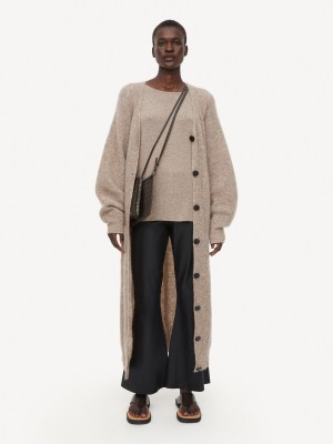 Pantalons By Malene Birger Evyline Cropped Leather Noir | FR_BB75057