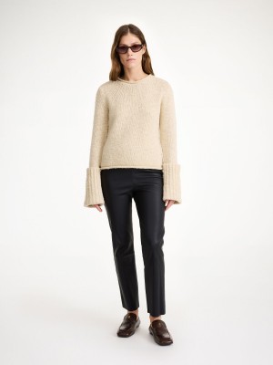 Pantalons By Malene Birger Florentina Leather Noir | FR_BB55458