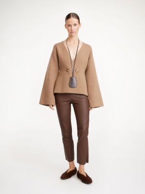Pantalons By Malene Birger Florentina Leather Chestnut | FR_BB94825