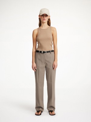 Pantalons By Malene Birger Igda Straight-leg Shitake | FR_BB37042