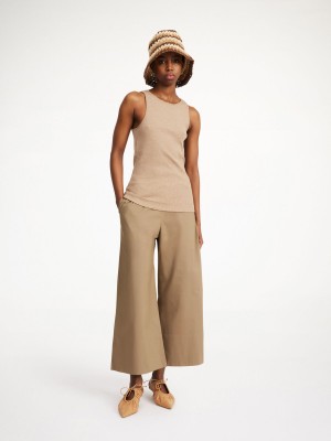 Pantalons By Malene Birger Luisa High-waisted Shitake | FR_BB46481
