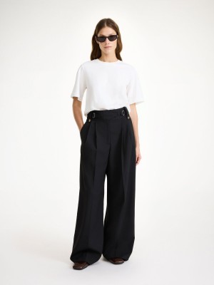 Pantalons By Malene Birger Taal High-waisted Noir | FR_BB72372