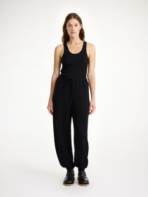 Pantalons By Malene Birger Tevana High-waisted Noir | FR_BB63229
