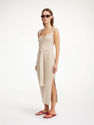 Peignoir By Malene Birger Honeya Ribbed Maxi Oyster Gray | FR_BB95136