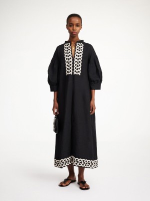 Peignoir By Malene Birger Lydea Linen Maxi Noir | FR_BB66607
