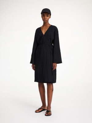 Peignoir By Malene Birger Maunas Midi Noir | FR_BB59314