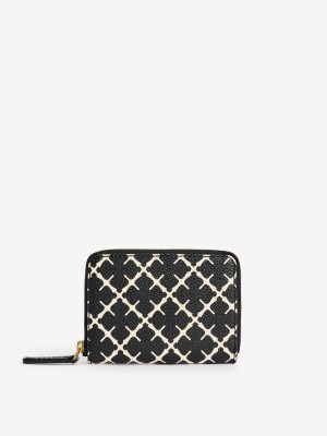 Portefeuilles et porte-cartes By Malene Birger Elia Printed Coin Purse Noir | FR_BB85626