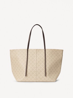 Sacs By Malene Birger Abi Printed Tote Feather | FR_BB23888