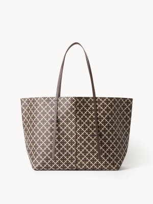 Sacs By Malene Birger Abi Printed Tote Marron | FR_BB59281