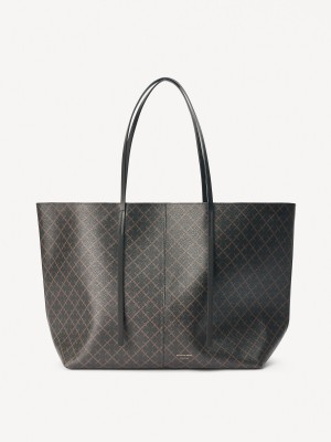 Sacs By Malene Birger Abi Printed Tote Noir | FR_BB11132